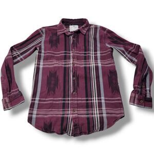 On The Byas Shirt Size Small Men's Long Sleeve Button Up Shirt Southwest Striped